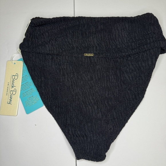 Beach Bunny Gillian High Waist Bikini Bottom XS Black NWT - Picture 2 of 8